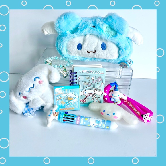 Sanrio Accessories - 🩵(CIN303) Cinnamoroll Adorable 8-Piece Mini Bundle!